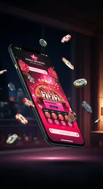 Interface de l'application mobile Gambiva Casino sur smartphone affichant une machine à sous et des options de paiement.